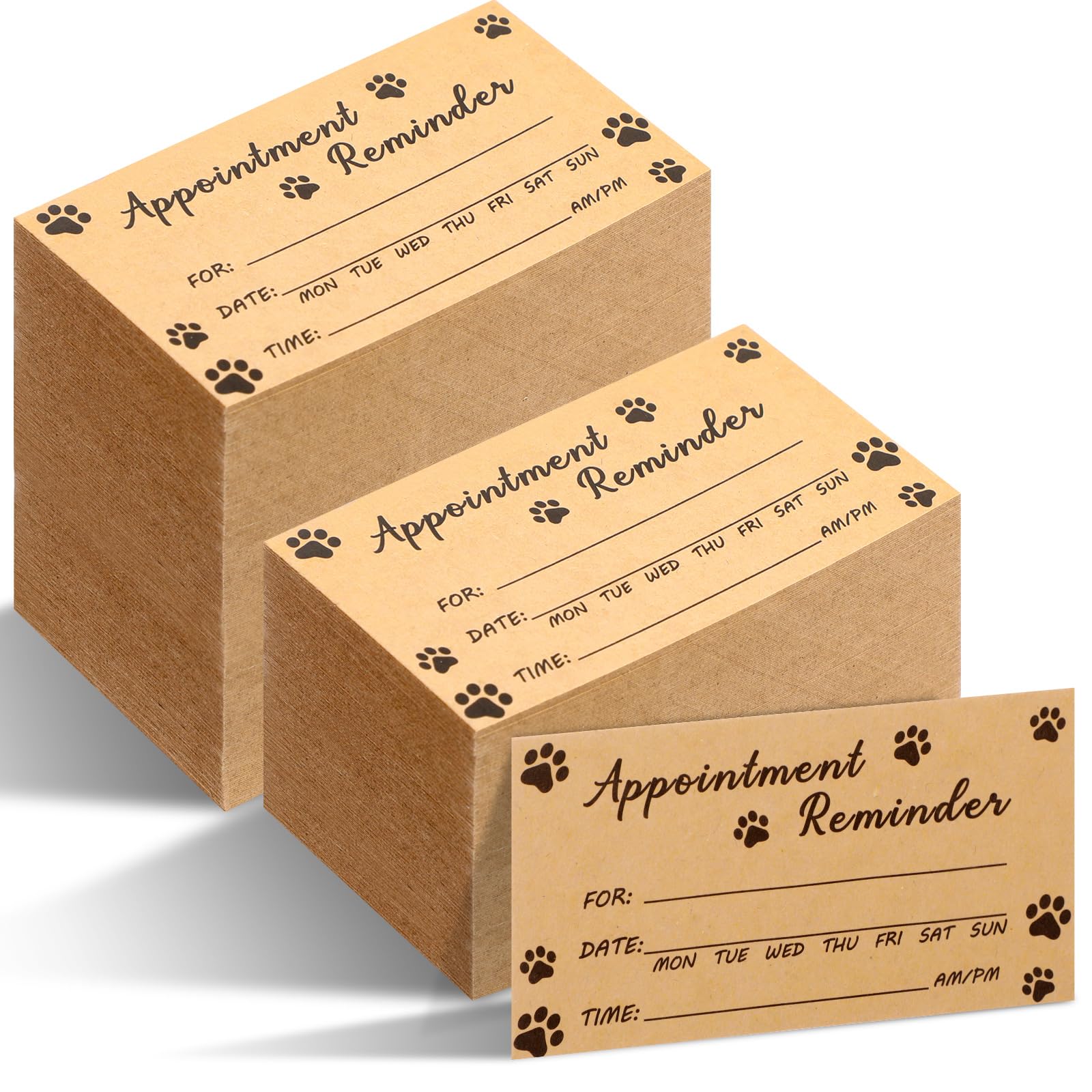 Seajan 1000 Pcs Appointment Reminder Cards Bulk Salon Client Brown