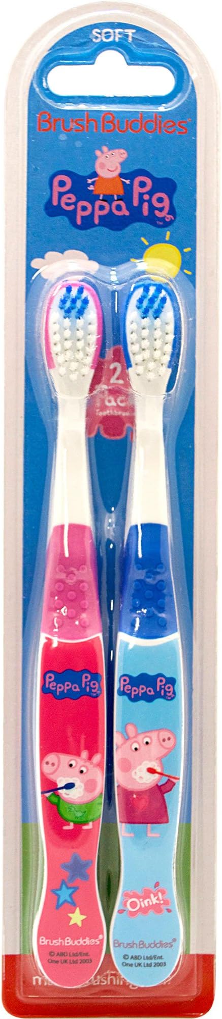 Brush Buddies Peppa Pig 2 Pack Toothbrush