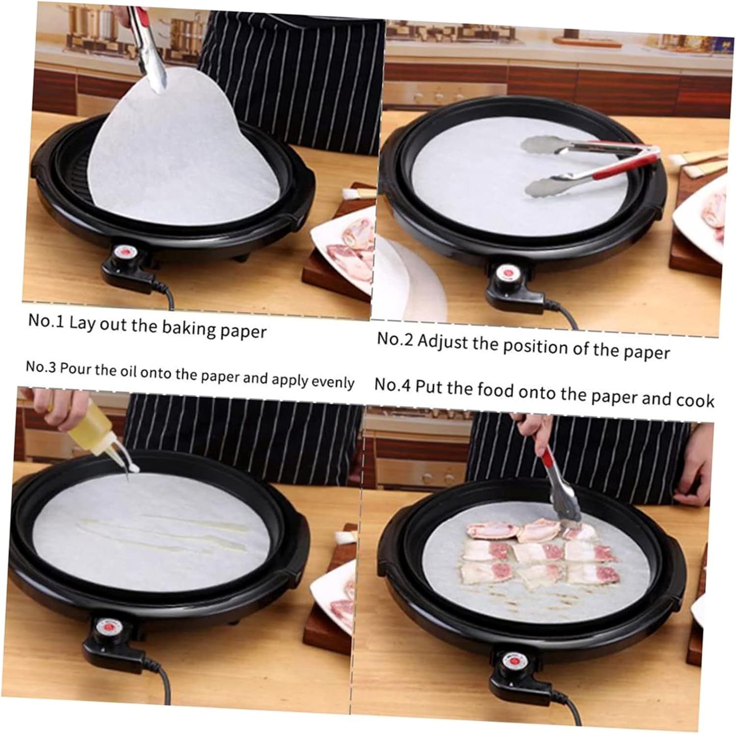 500pcs Wax Paper Non Stick Baking Baking Parchment Paper Reusable for Supplies