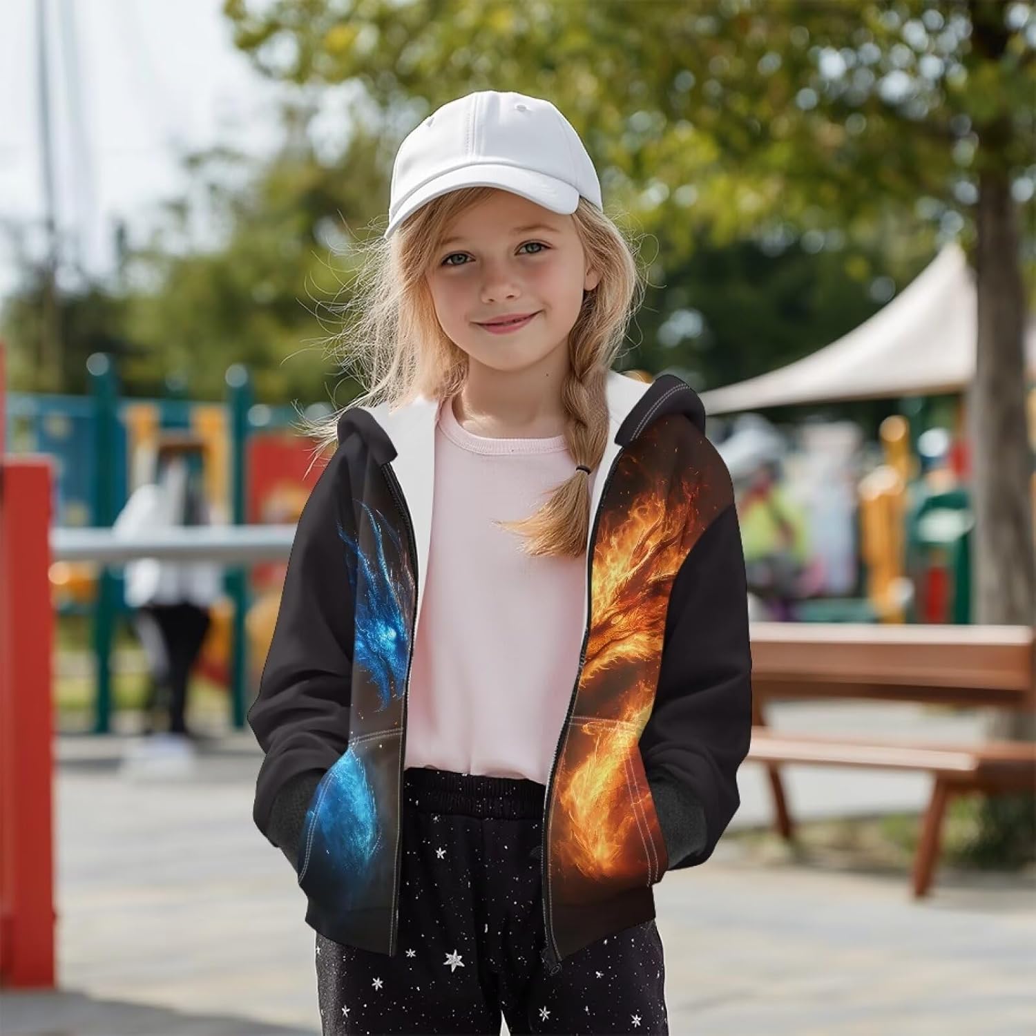 Biyejit Fleece Zip Up Hoodies for Boys Girls Kids Casual Hooded Sweatshirts Long Sleeve Hoody Jackets with Pockets 6-16 Years