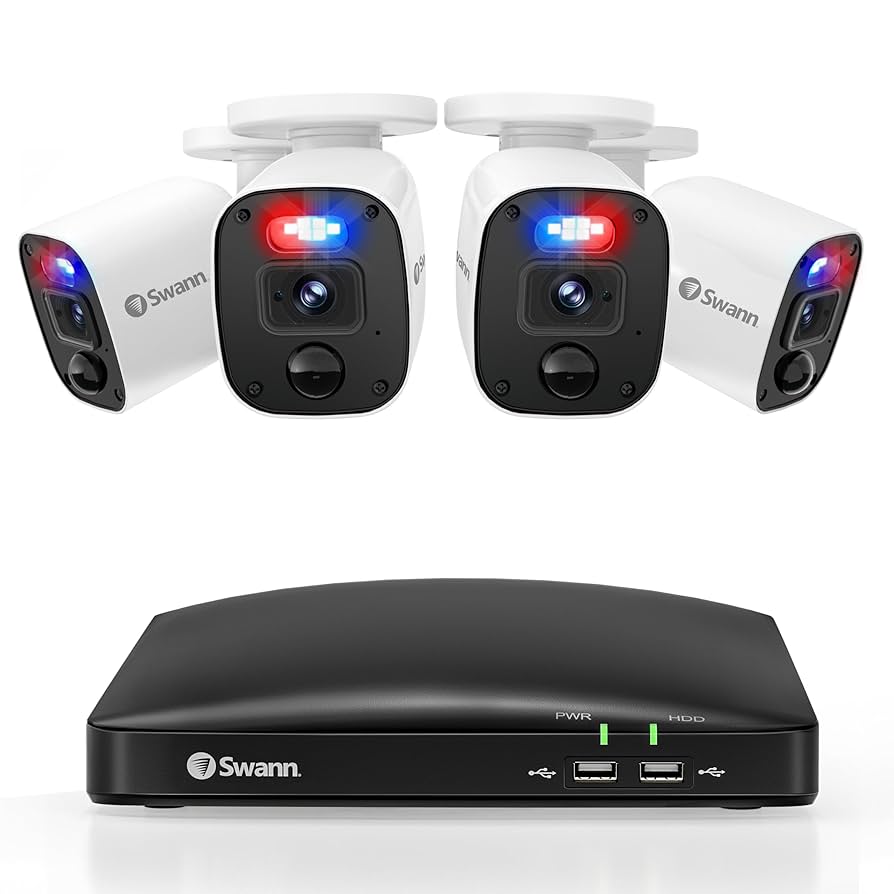 新品Swann Enforcer Security System 4台セット Home 4 Camera 4 Channel 1080p Full HD DVR Security System