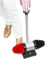 JOUNJIP Electric Shoe Shine Polisher with 100% Natural Lambswool Buffers - Quiet 100W Motor, Stand-Up Design