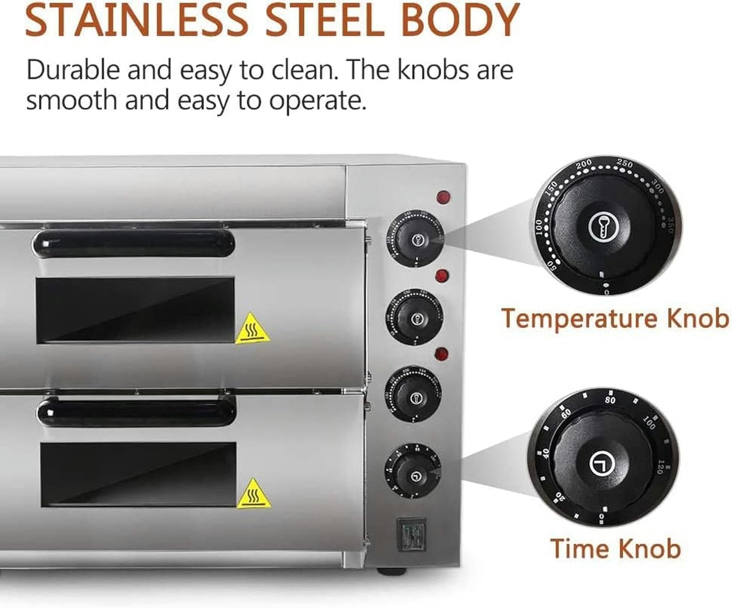 Commercial Double Bake Electric Oven, Professional Oven Toaster with Timer Bread Maker, Kitchen Bakery Food Processor