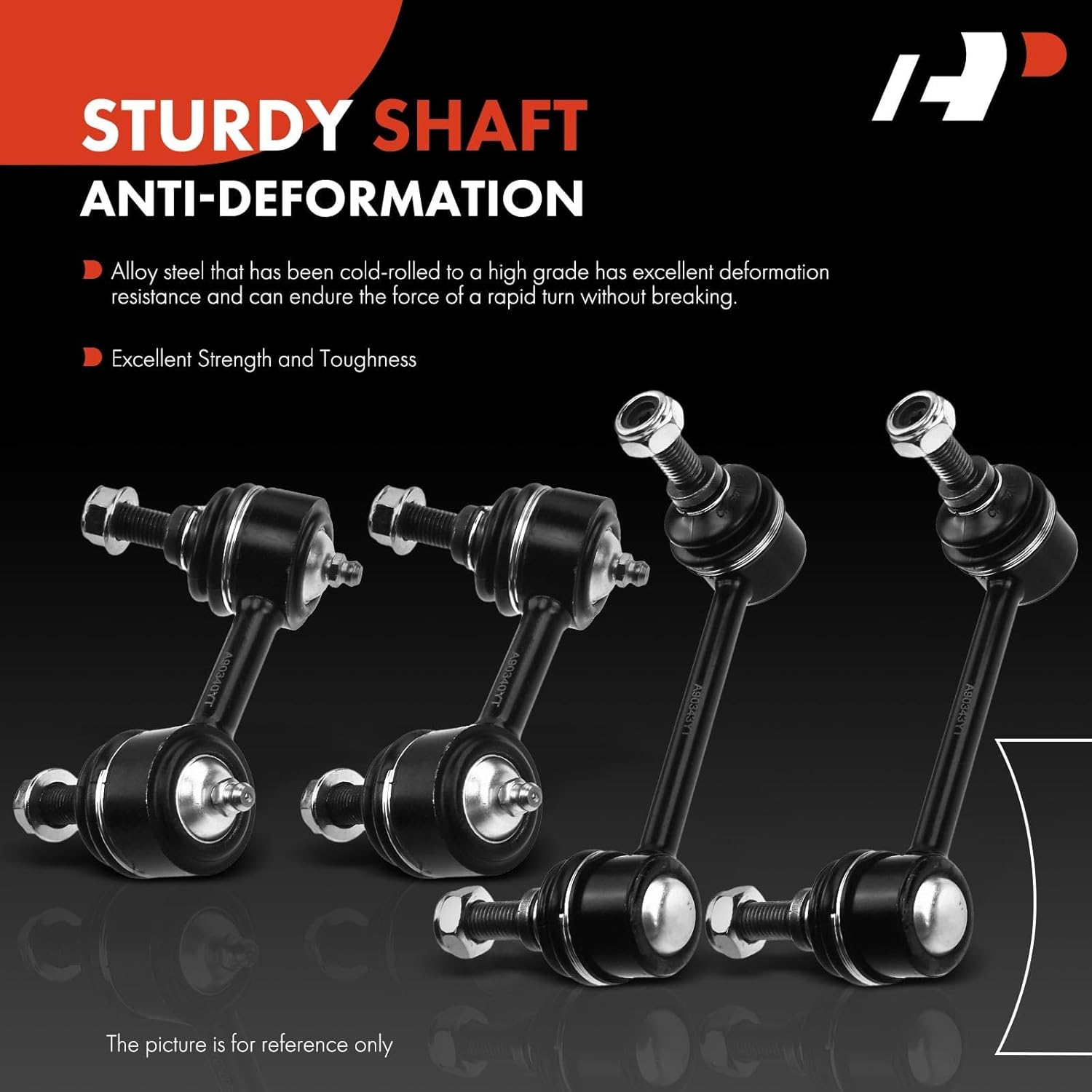 A-Premium Set of 4, Front & Rear Sway Bar Links Kit Stabilizer Bar Links, Compatible with Honda Accord 1998-2002 & Acura TL 1999-2003, CL 2001-2003