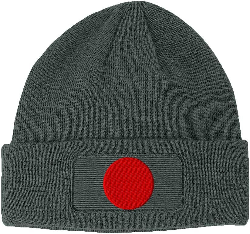 Speedy Pros Patch Beanie Japanese Flag Seal Embroidery Skull Cap Hats for Men & Women