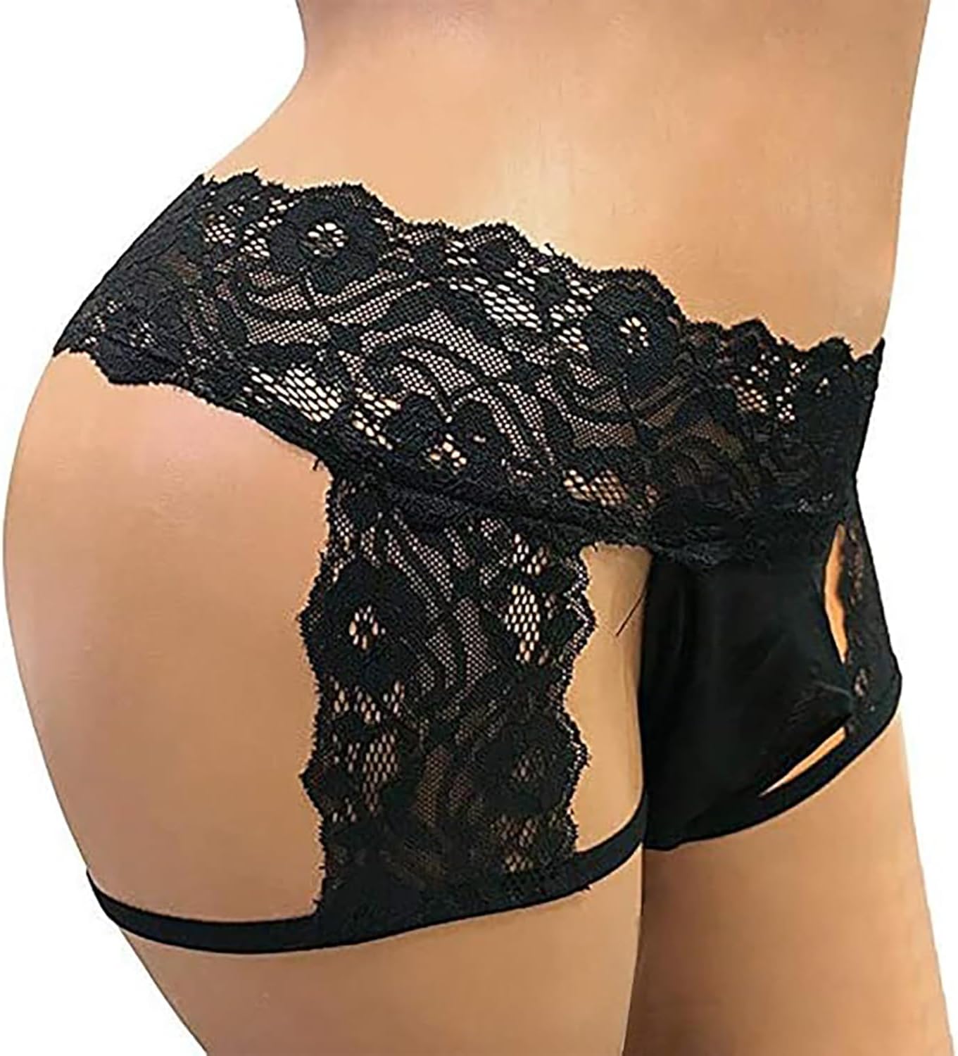 Men's Lace Lingerie Underwear - Boxer Briefs with Support Pouch Design for Crossdressing | Sexy Panties - Image 6