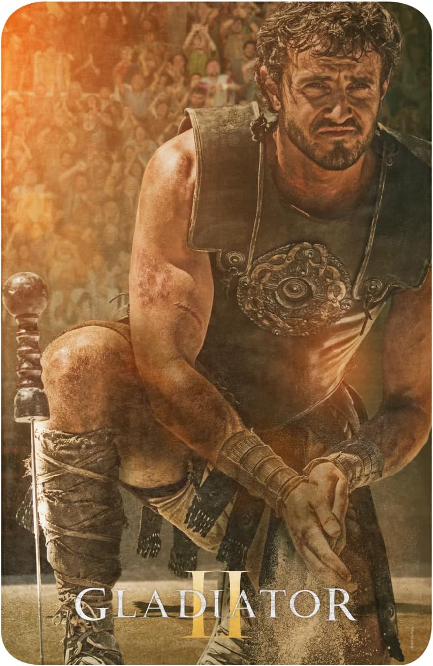 PARAMOUNT NETWORK Gladiator II Lucius Sherpa Blanket - Officially Licensed - 37 in x 57 in