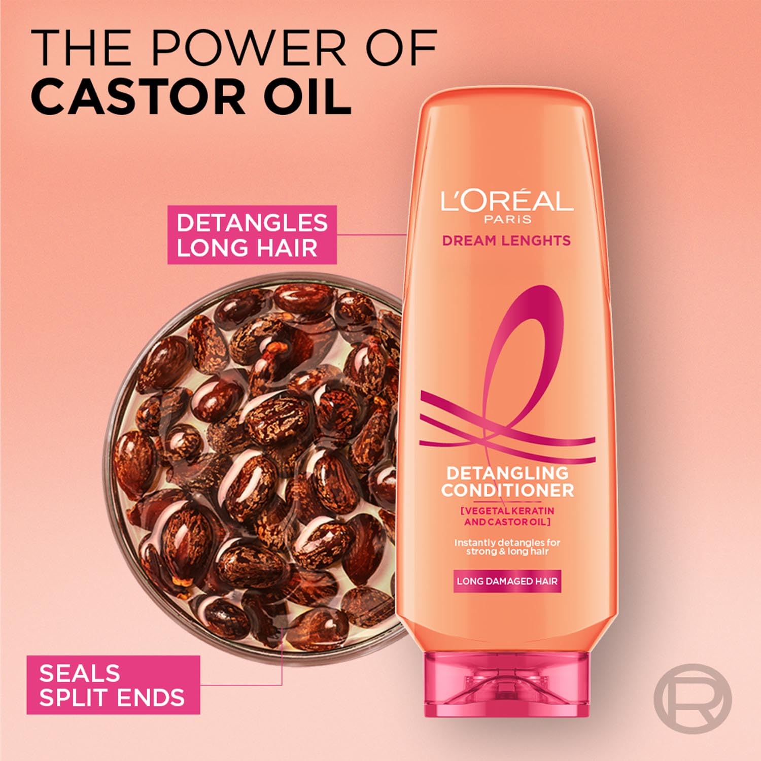 L'Oréal Paris Conditioner, Nourishes, Repair & Shine, For Long and Lifeless Hair, Dream Lengths, 175ml 3