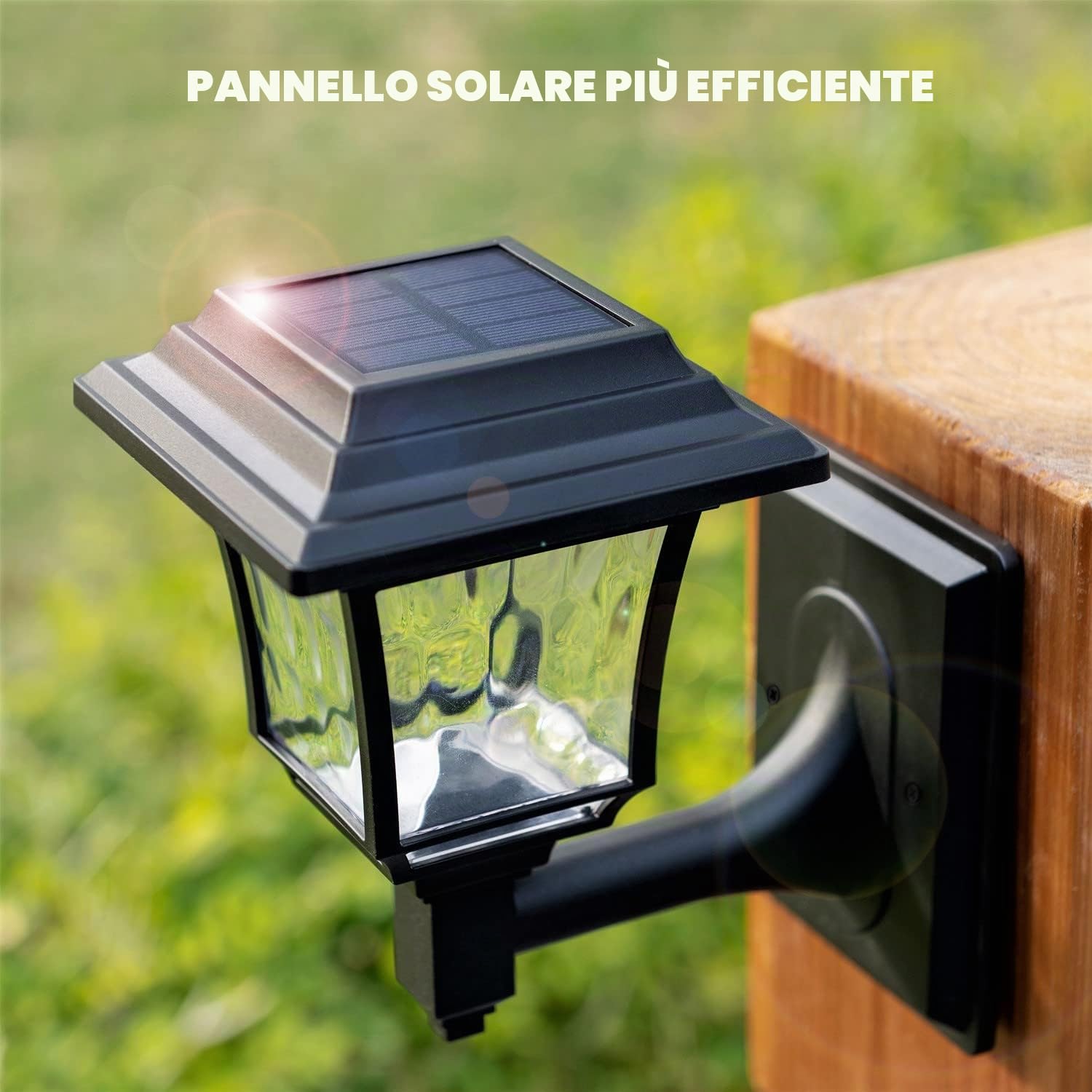 LeiDrail Luce Solare LED Esterno 4 Pezzi Faretti Solari a Led da Esterno Impermeabile 2 Modalità Lampada Solare per Giardino Patio Yard Deck