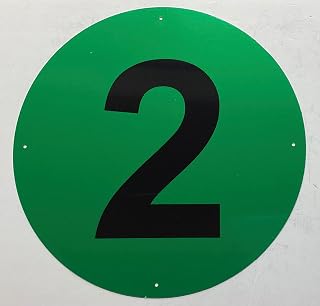 #2 FUEL OIL SIGN- NUMBER 2 FUEL OIL SIGN (GREEN, SIZE 14 INCH DAIMETER,HEAVY DUTY, RUST FREE, ALUMINIUM, REFLECTIVE.)