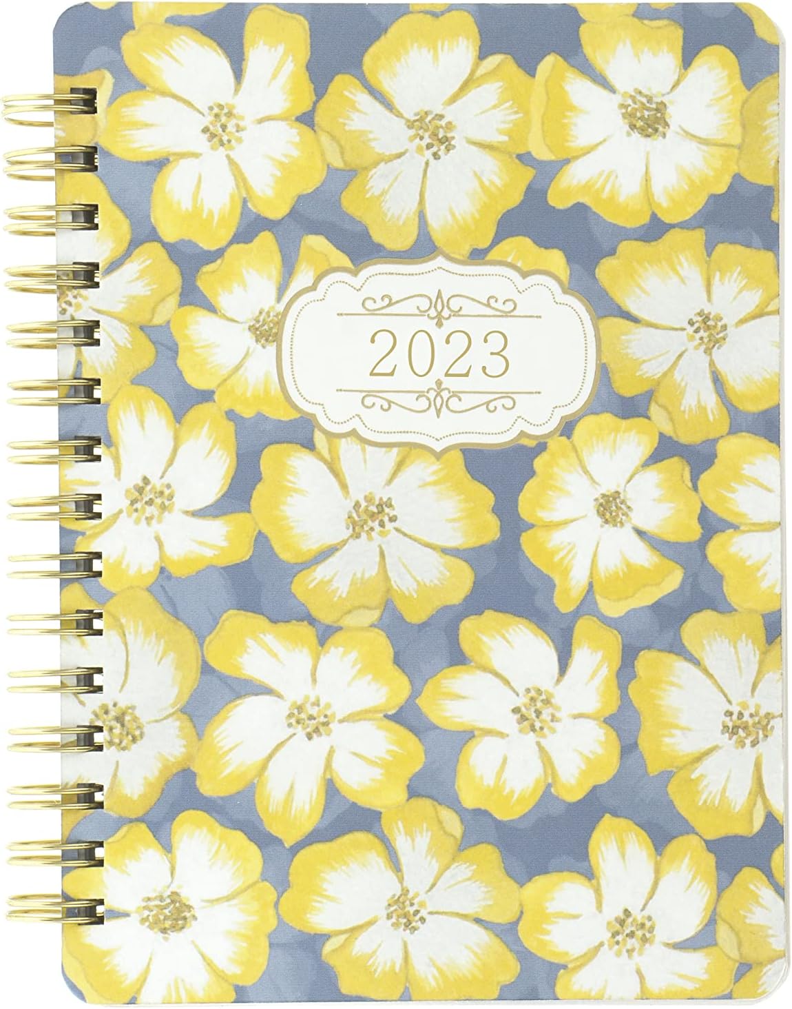 Letts Bloom A6 week to view 2023 diary - yellow