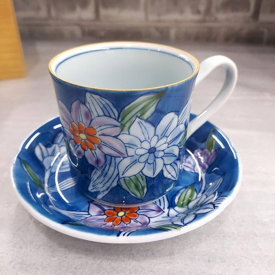 Amazon.co.jp: 有田焼 華山窯 ペア コーヒーカップ&ソーサー