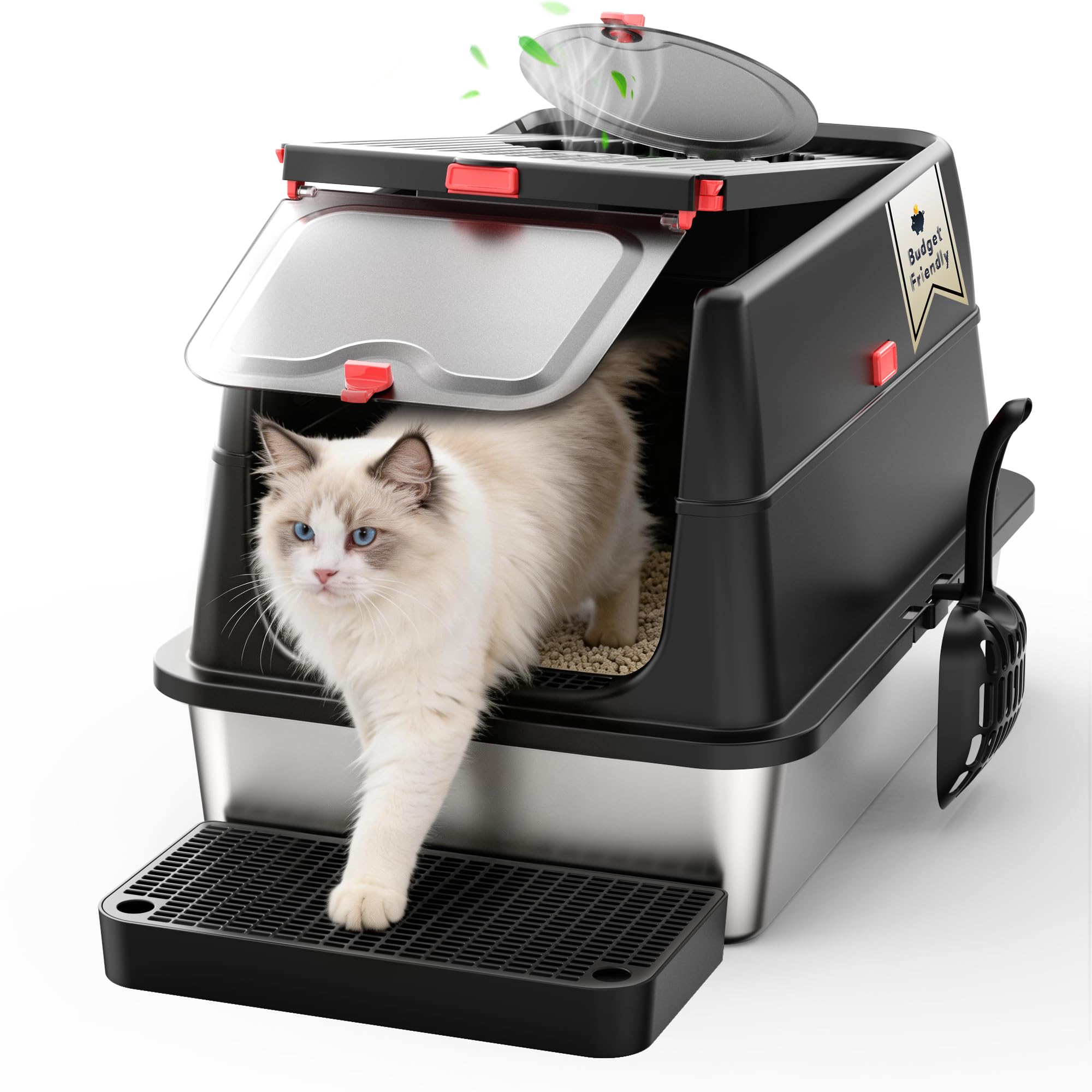 BEST JAJA XXL Stainless Steel Cat Litter Tray (38L)