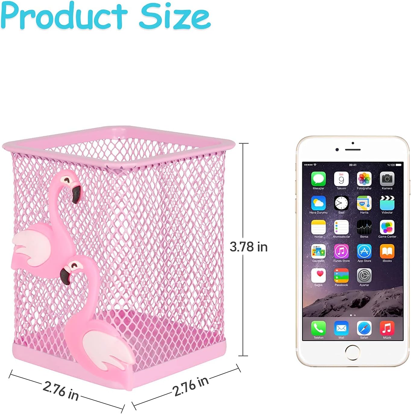 Trycooling 2 Pack Metal Pen Pencil Holder, Square image 5