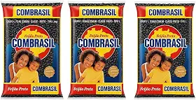 Combrasil Feijão Preto Tipo 1, 1Kg, Grupo 1 Classe Preto, 3 Pacotes