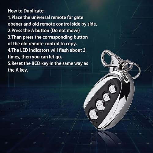 Miniatura 8 de Duplicador de control remoto universal, puerta de garaje de 433 mhz, llavero de control remoto portal, llave de control remoto para sistemas de
