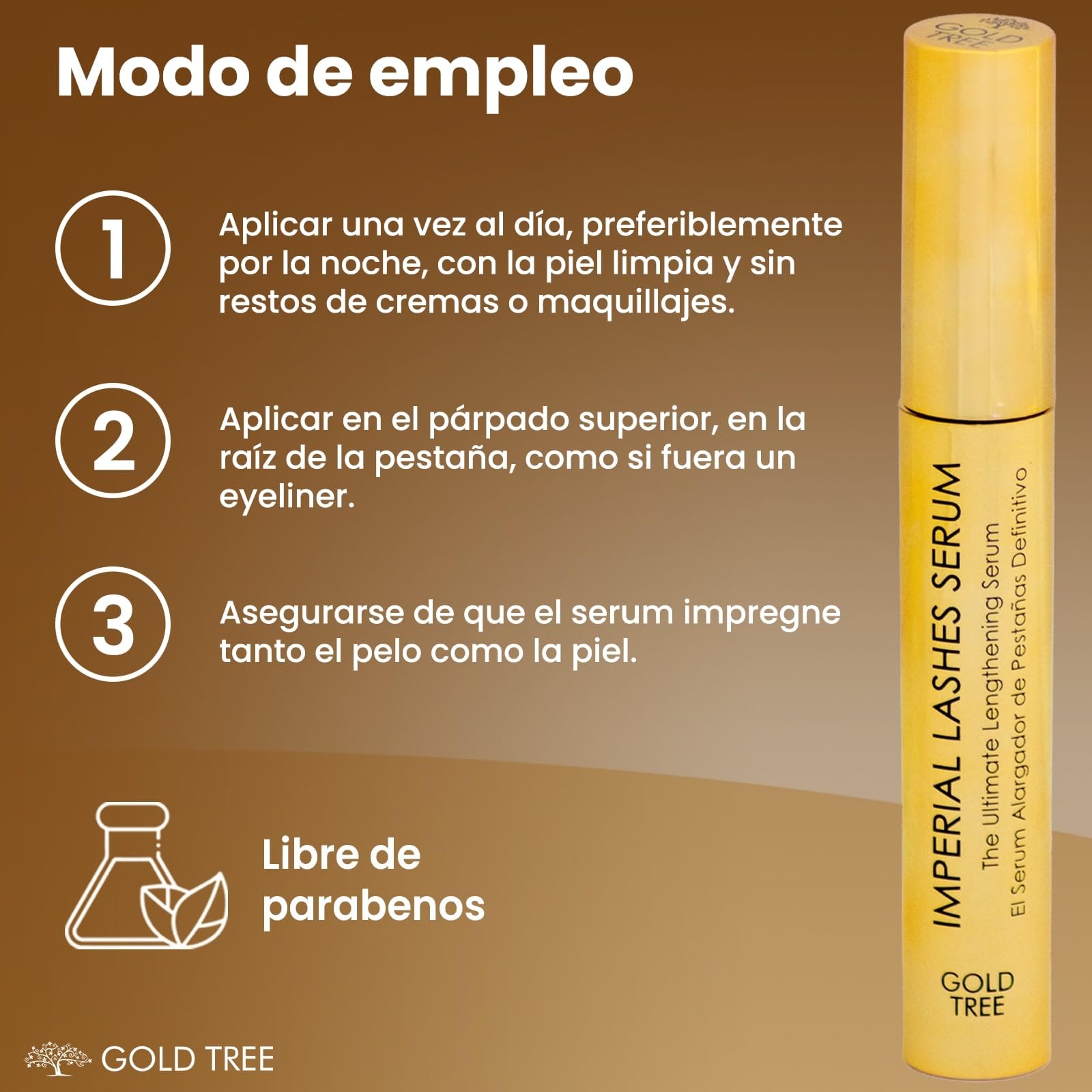 Gold Tree Imperial Lashes - Serum Pestañas Crecimiento - Crece Pestañas