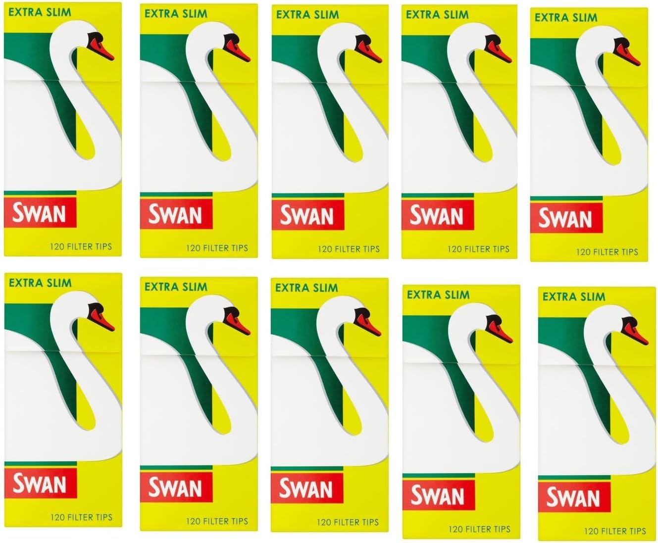 WHITE BERRYSwan Extra Slim Filter Tips-1200 Count Filter Tips Premium Quality Extra-Slim Cigarette Filters Cigarette Filters Filters Smoking Tips Smoking PK20 120 X 10