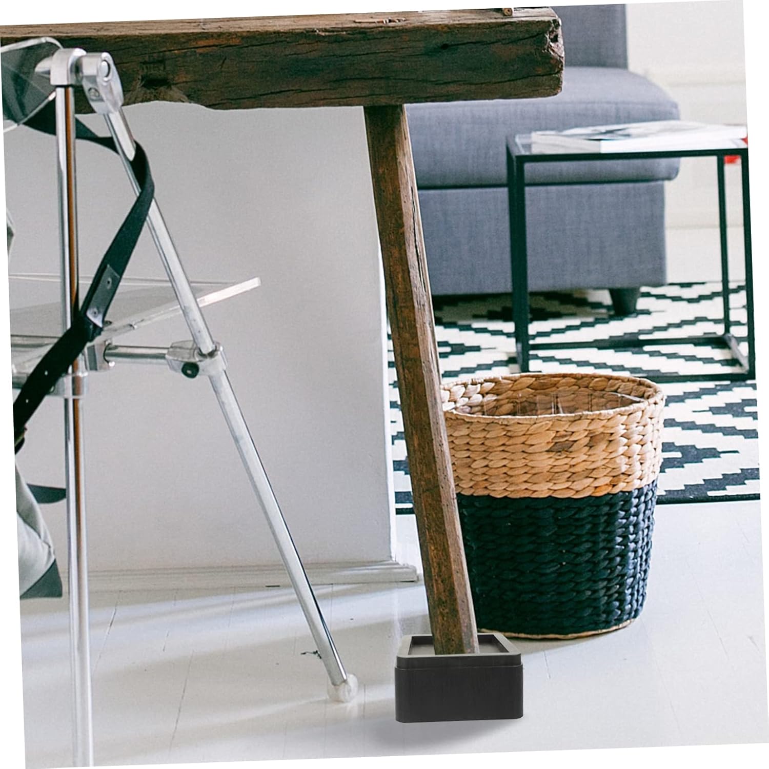 4pcs Full Bed Frame Furniture Pads Over The Bed Table Risers Slip Rubber Desk Table Lifts Pad Versatile Furniture Accessory