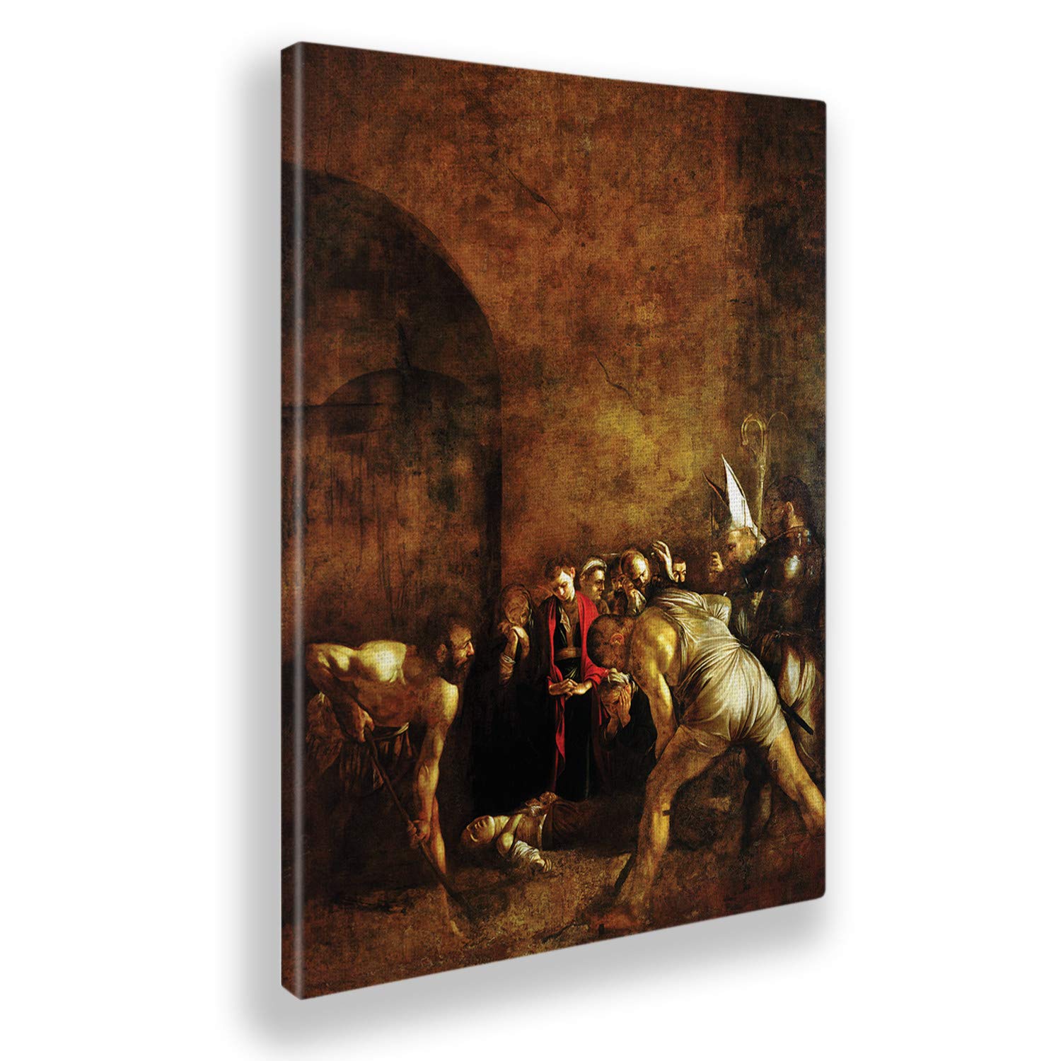 Giallobus - Obraz - Caravaggio - Pogrzeb św. Łucji - Płótno na płótnie - 70x100 - Gotowe do powieszenia - Nowoczesne obrazy do domu