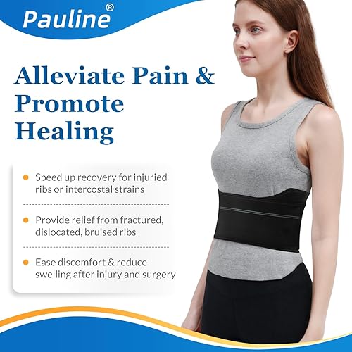 Miniatura 3 de Pauline Broken Rib Brace para mujer  Carpeta de compresión para costillas agrietadas y alivio del dolor de pecho  Cinturón de costilla para caja