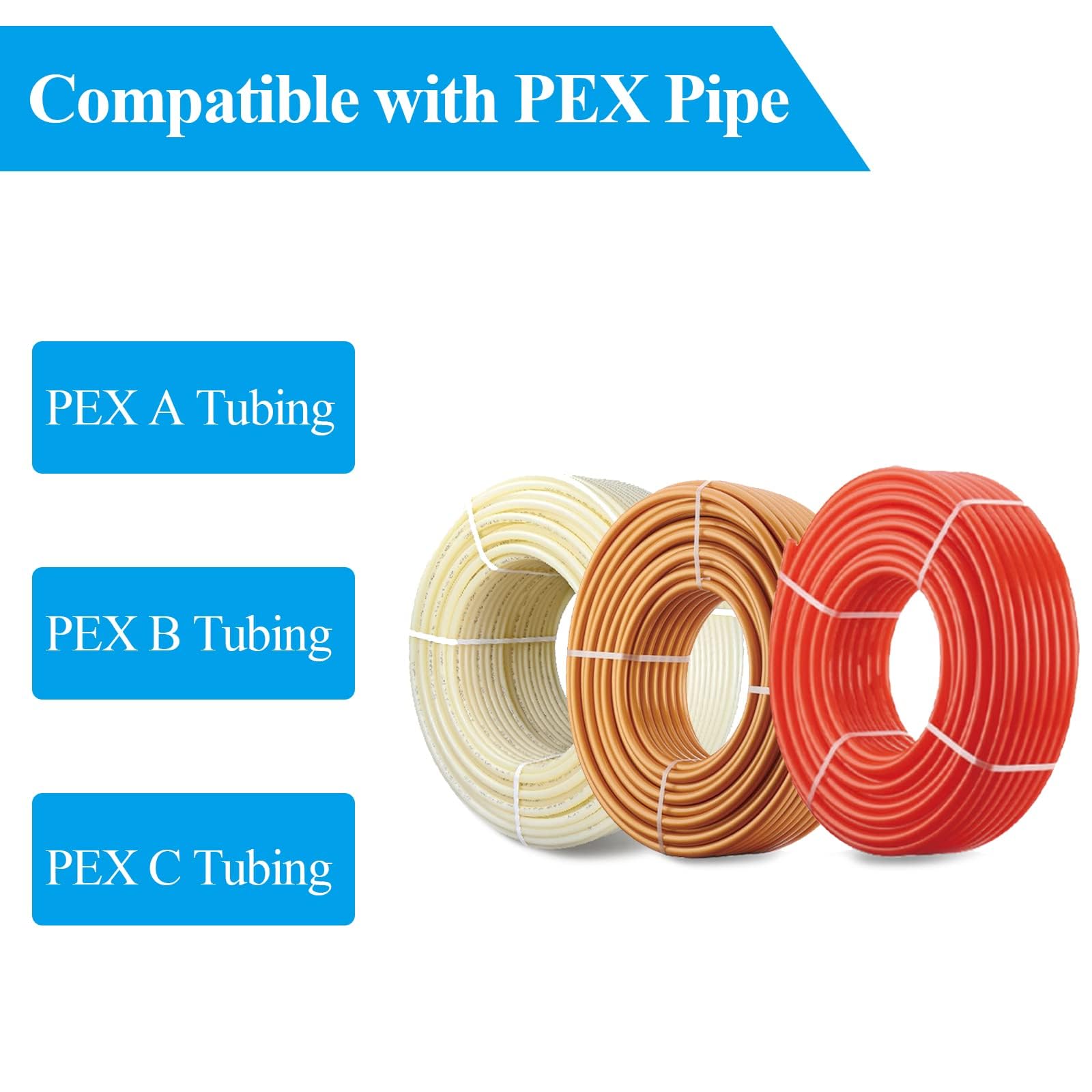 WiseWater 60 accesorios Pex, T PEX de 3/4 pulgadas (20 piezas) y codo de 90 grados (20 piezas) y acoplamiento recto (20 piezas), accesorio de tubería de latón para tubo Pex (paquete de 60),