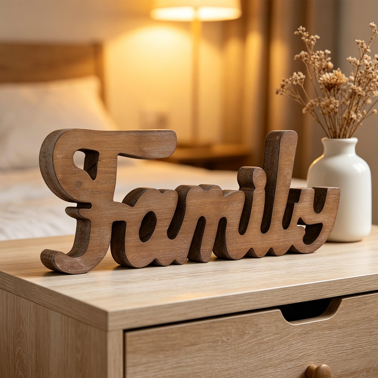 Panneaux familiaux en bois rustique pour célébrer l'esprit de famille à la maison
