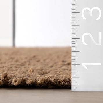 nuLOOM Thellia Rust Solid Flatweave Wool Area Rug, 4' x 6'