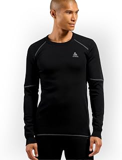 Odlo Herren Thermounterwäsche Herren Active X-warm I Langarm Thermoshirt I Warme Skiunterwäsche I Langarm Thermoshirt mit Rundhals Shirt (1er Pack)