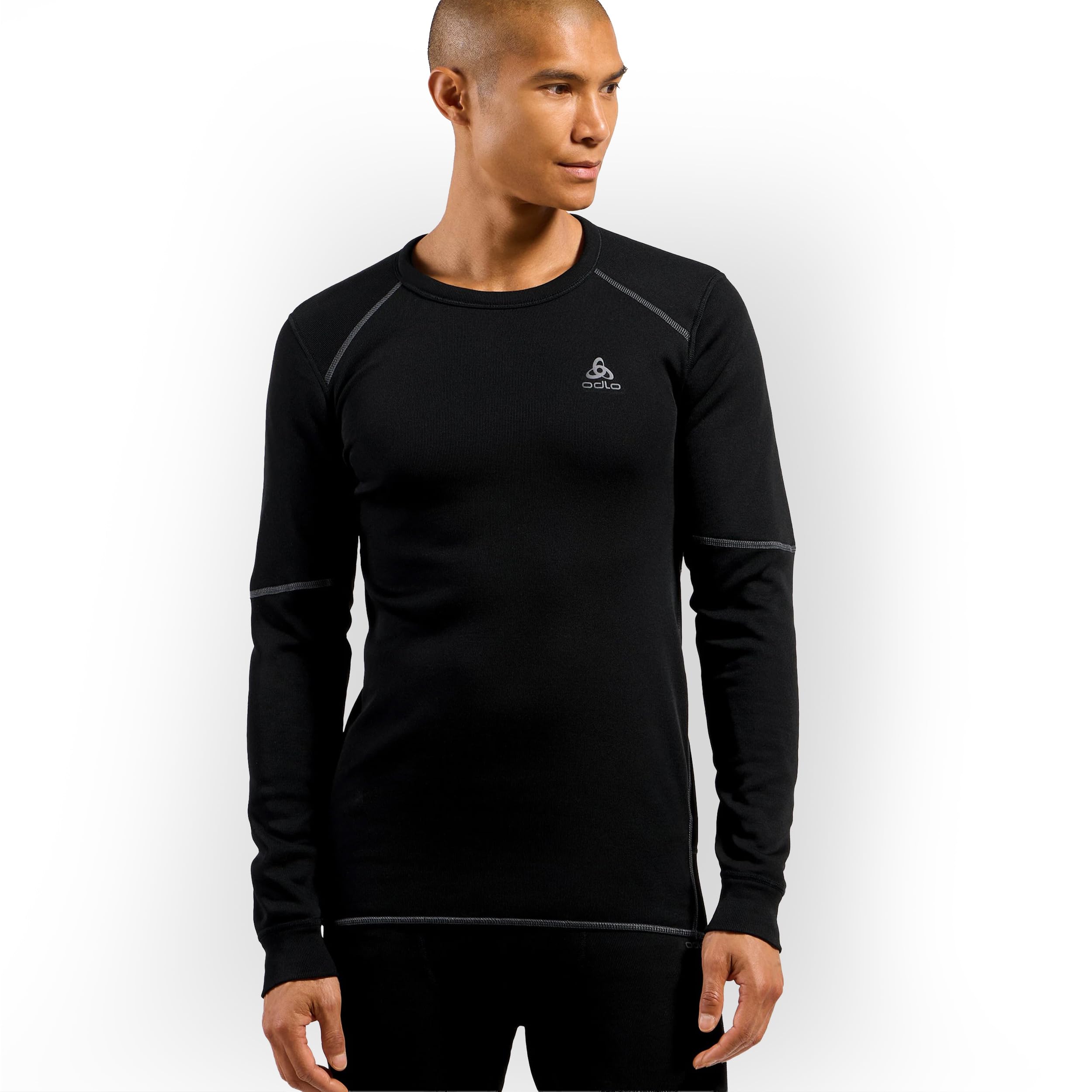 Odlo Herren Thermounterwäsche Herren Active X-warm I Langarm Thermoshirt I Warme Skiunterwäsche I Langarm Thermoshirt mit Rundhals Shirt (1er Pack)