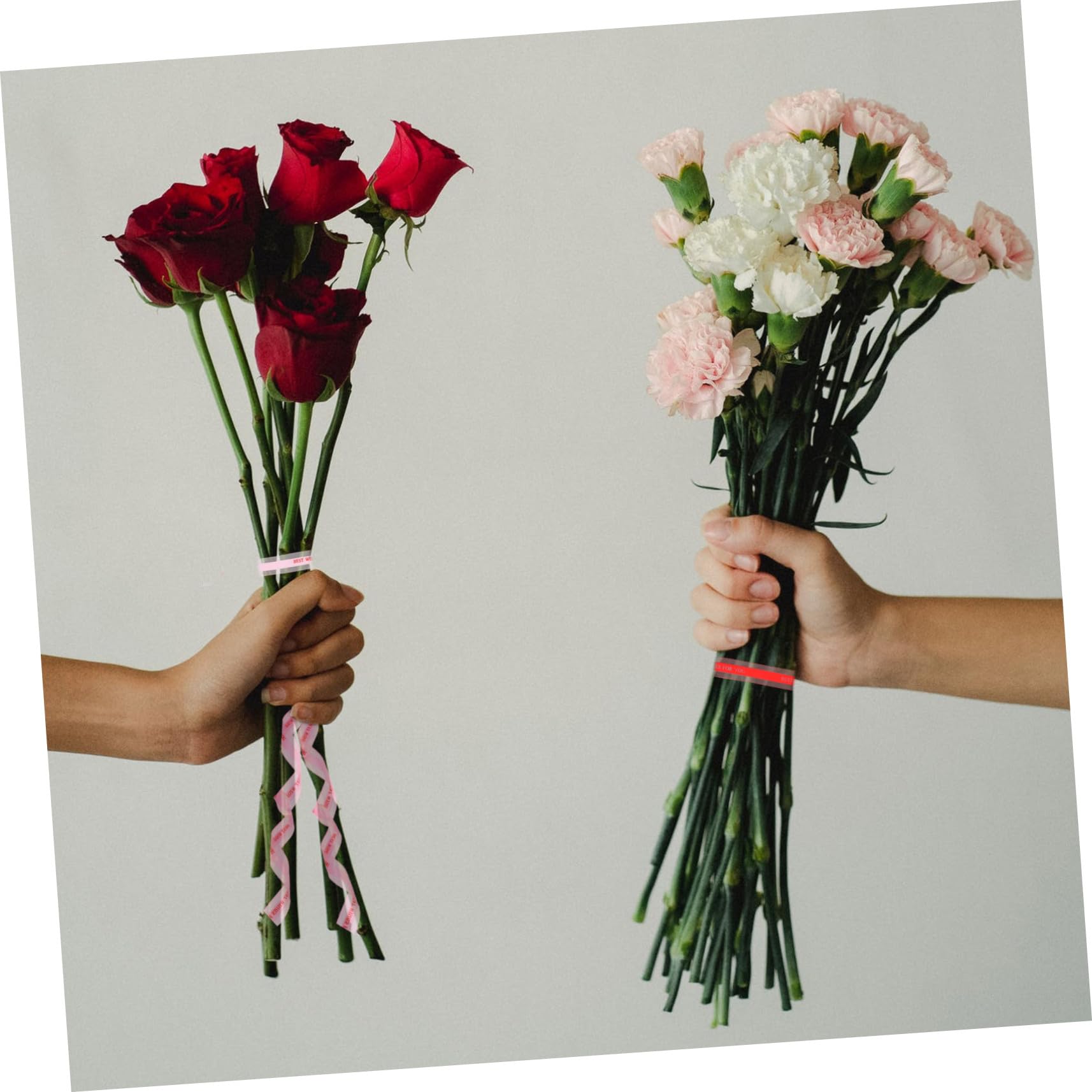 HOMSFOU 5rotoli Nastro Stampato in Organza Motivo Wishes For You per Confezioni Floreali Decorazioni per Ghirlande e Torte Materiale di Morbido e Resistente