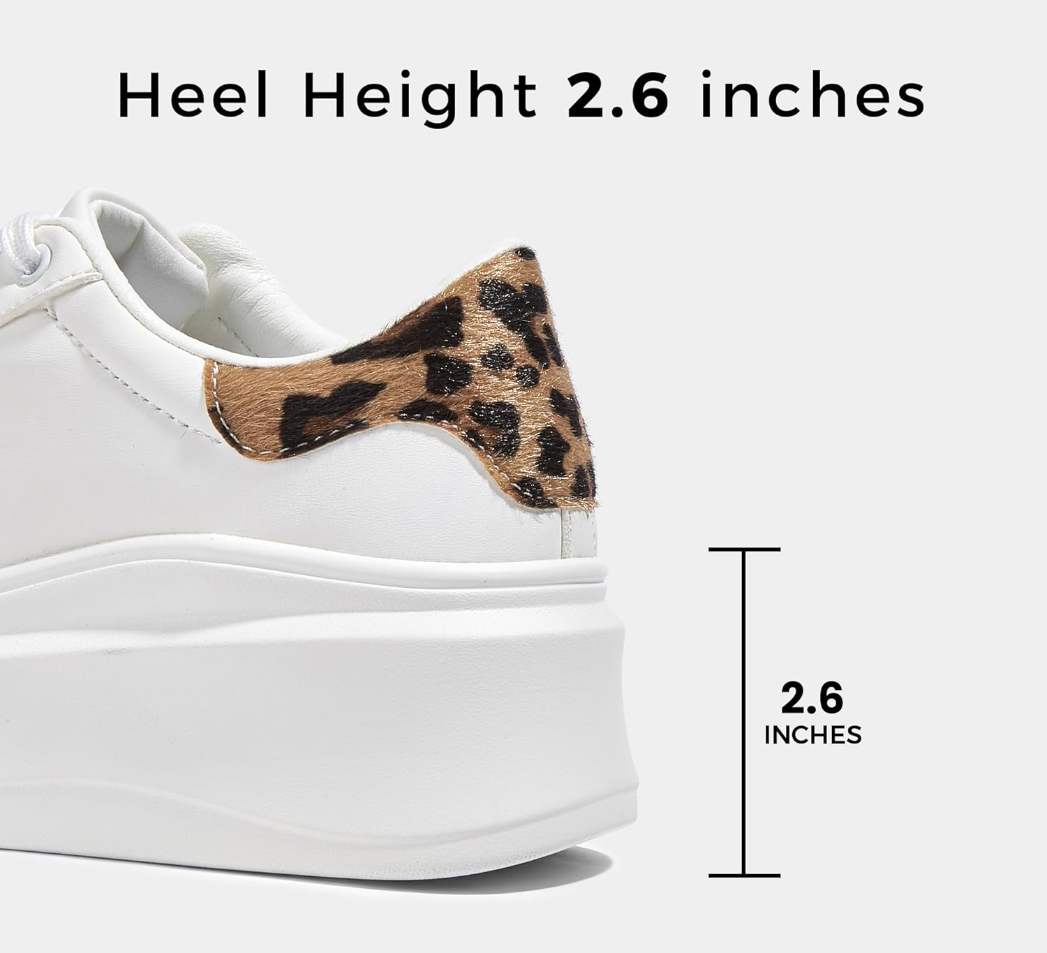 LUCKY STEP Women's Platform Fashion Sneakers Faux Leather Classic Tennis Shoes Low Top Casual Walking Shoes - Image 4