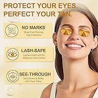 Vista 2 de Adhesivos desechables para ojos bronceadores – Sin correa – Suaves con las pestañas – Mantiene la vista clara – Accesorio bronceador