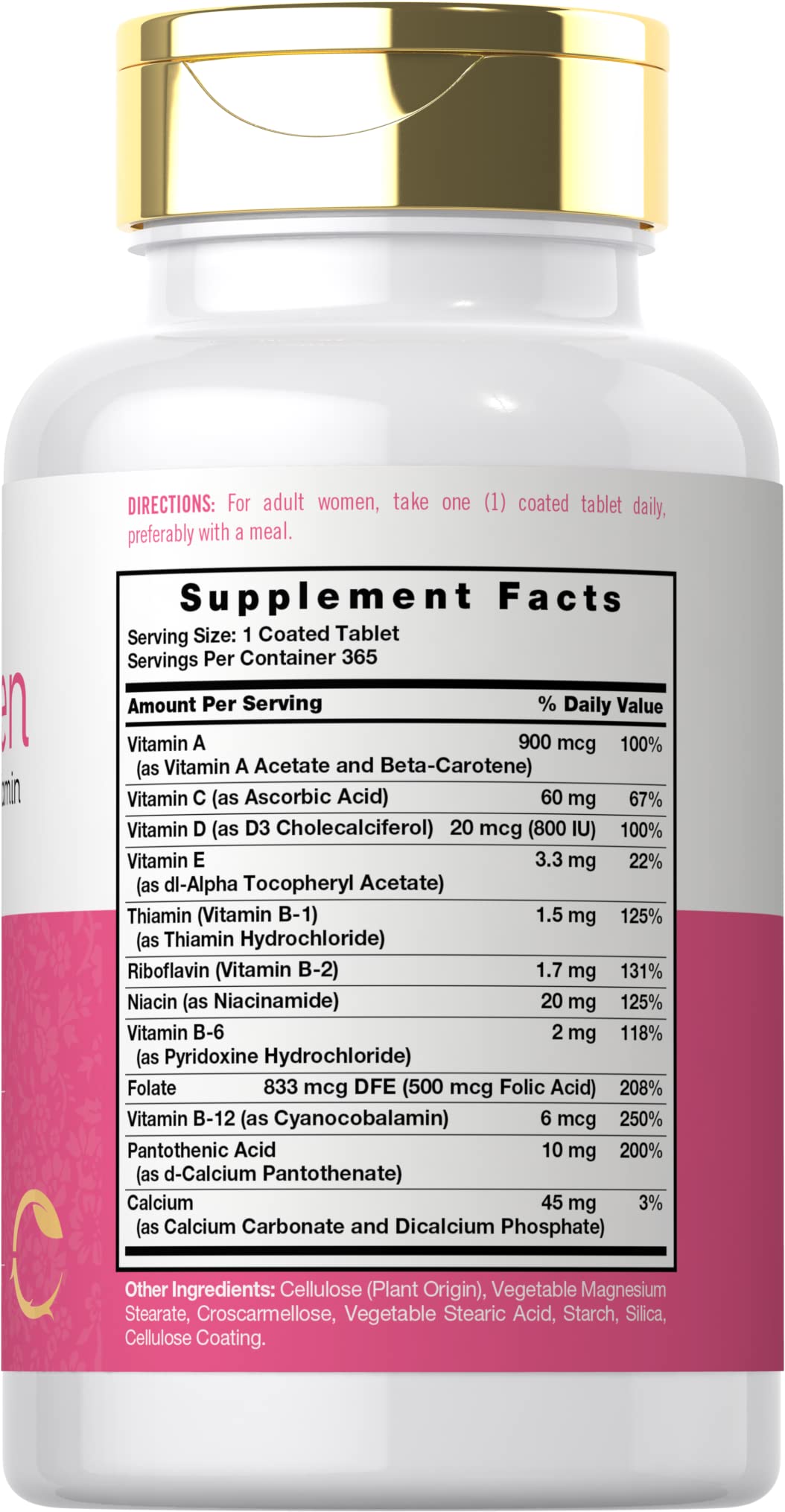 Carlyle Multivitamin and Multimineral for Women | 365 Tablets — Amazon image 2