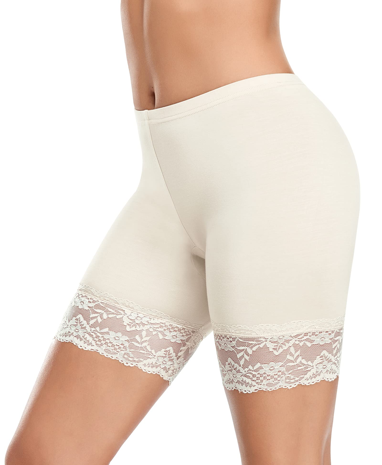 YARRCO Damen Unterhose Spitze Unter Rock Kurze Hose Unter Kleid Radlerhose Slipshorts Hohe Taille Shorts Boxershorts Kurze Leggings
