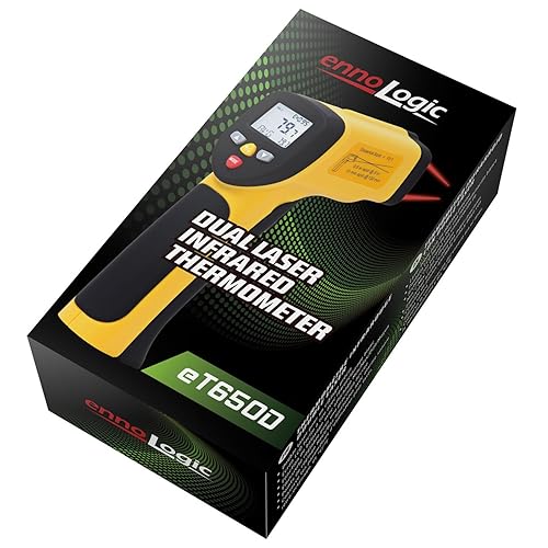 Miniatura 8 de Pistola de temperatura ennoLogic Dual Laser sin contacto termómetro de infrarrojos -58 F a 1202 F  Preciso NIST superficie digital Termómetro IR