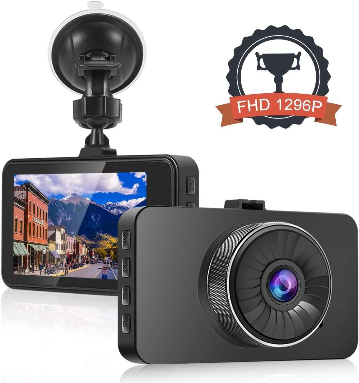 Car Camera Dash Cam 1296P Full HD Dashcam, Superior Night Vision With WDR/HDR/Sony Sensor Car Dashboard Camera, 3 Inches Large IPS Screen Car DVR Recorder, Car Video Recorder With G-sensor, Loop Recording, Motion Detection, Parking Monitoring, vehicle blackbox dvr with 170° Wide Angle Camera