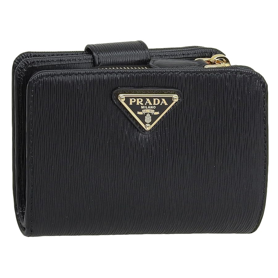 ⭐️未使用級⭐️　PRADA　二つ折り財布　1ML024　ブラック　ゴールド金具 楽天市場】【お買い物マラソンP10倍】プラダ PRADA 2つ折り財布