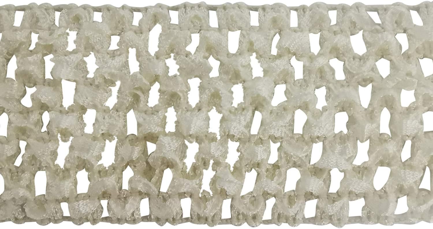 Belagio Enterprises 6-inch Crochet Headband Trim 10 Yards, White