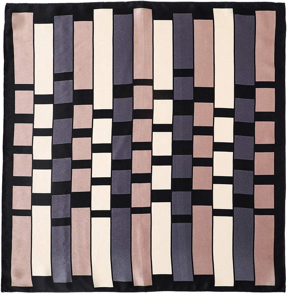 ANDANTINO 100% Mulberry Silk Square Scarf for Hair-25.6" X25.6'' Women Men Natural Silk Neckerchief Digital Printed Headscarf - Image 4