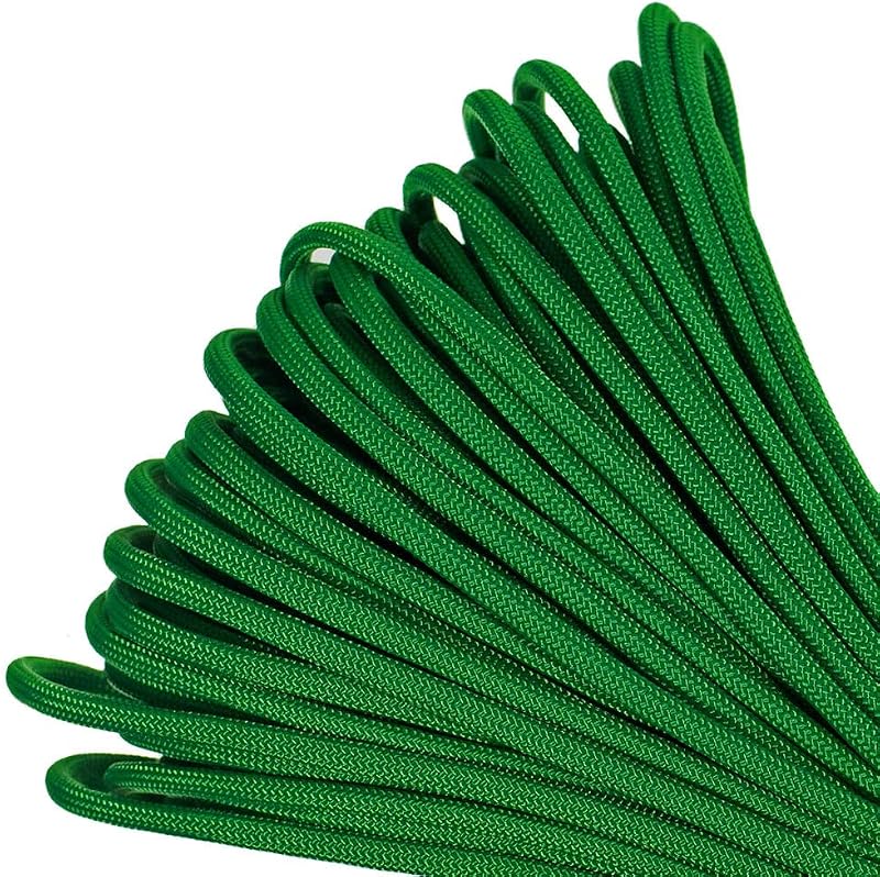 Paracord Planet Cuerda de paracaídas de grado comercial de 550 lb – Cordón de paracaídas de nailon tipo III de 7 hebras para senderismo, camping y pesca – Más de 30 colores y longitudes de 50' y 100'