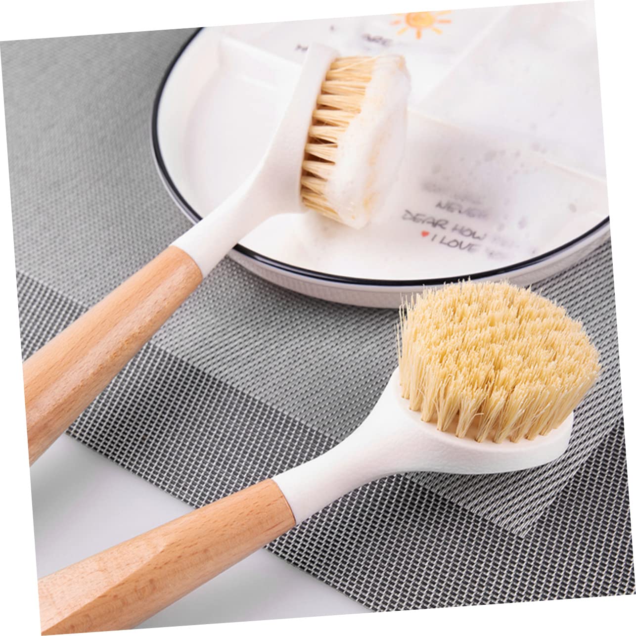 Juego de cepillos de limpieza de mango largo – Fregadero de platos y utensilios de cocina – Cepillo duradero para platos para el hogar para una fácil limpieza y fregado de sartenes – Herramienta