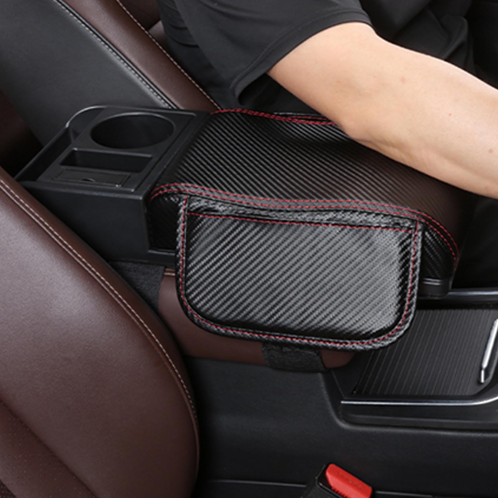 Cuscino Bracciolo Auto Rivestimento Poggiapolsi con 2 Sacchetti | Accessorio Interni per Auto SUV Furgoni
