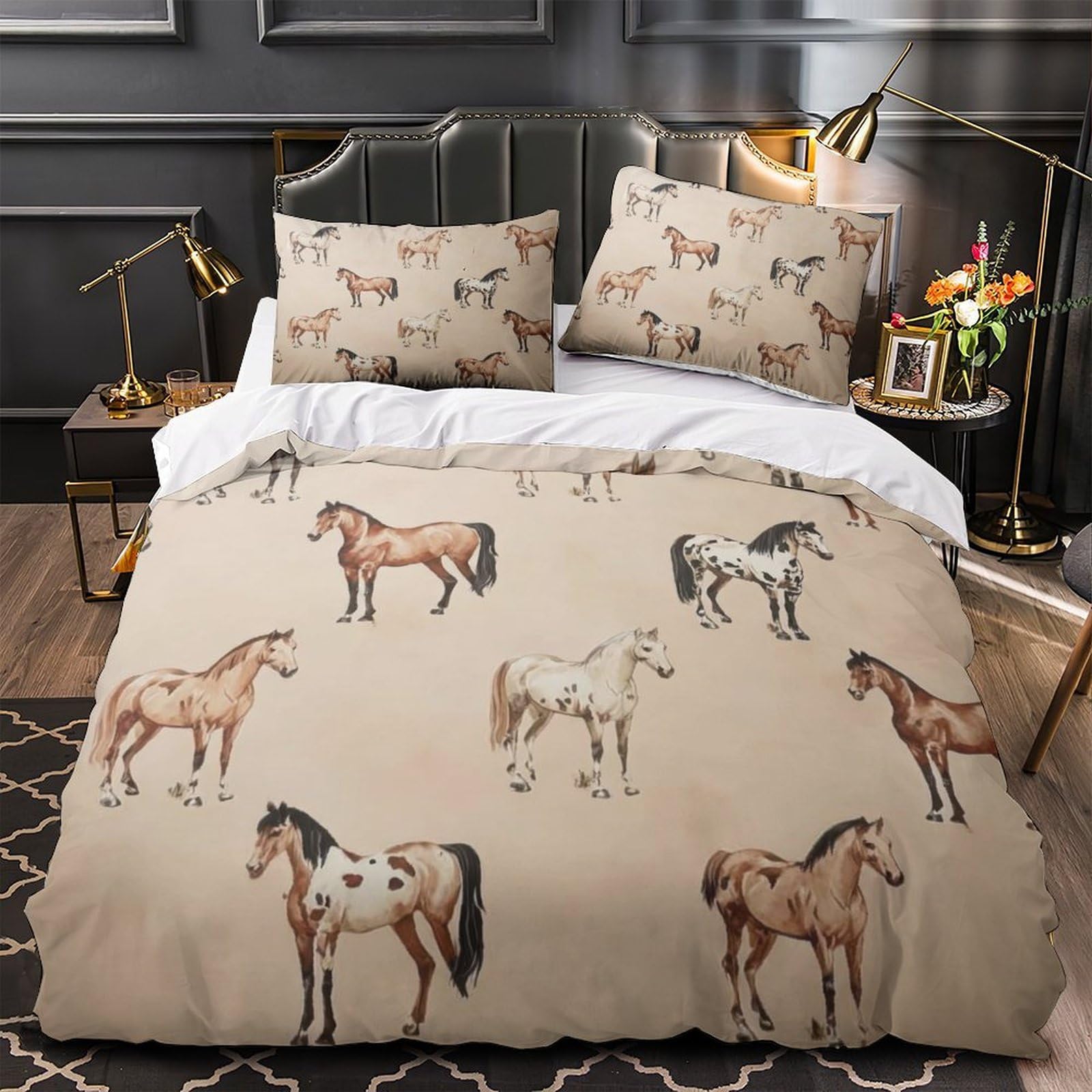 Housse de couette chevaux pour décorer une chambre d'enfant
