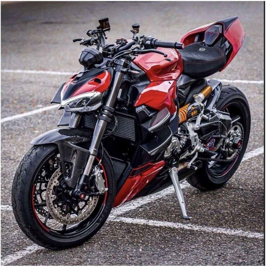 Motorcycle Side Fairing For st&reetfi&ghter V4 V4S V4SP 2020-2023 For V2 2022-2023 Motorcycle Winglet Wing Kit Winglets Wings Spoiler Fxed