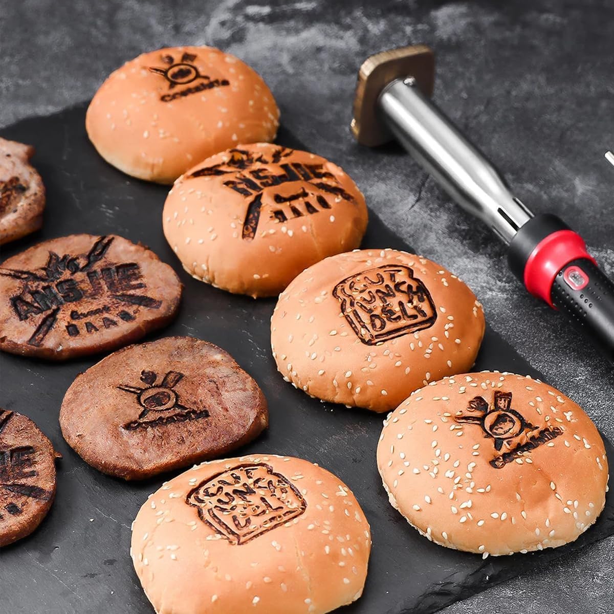 Custom Steak Buns Branding Iron Stamp, Branding Iron for Meat, Branding Iron for Burger Bread, Logo Branding Iron for Food, Bakery BBQ Branding Iron, Labor Day Gift