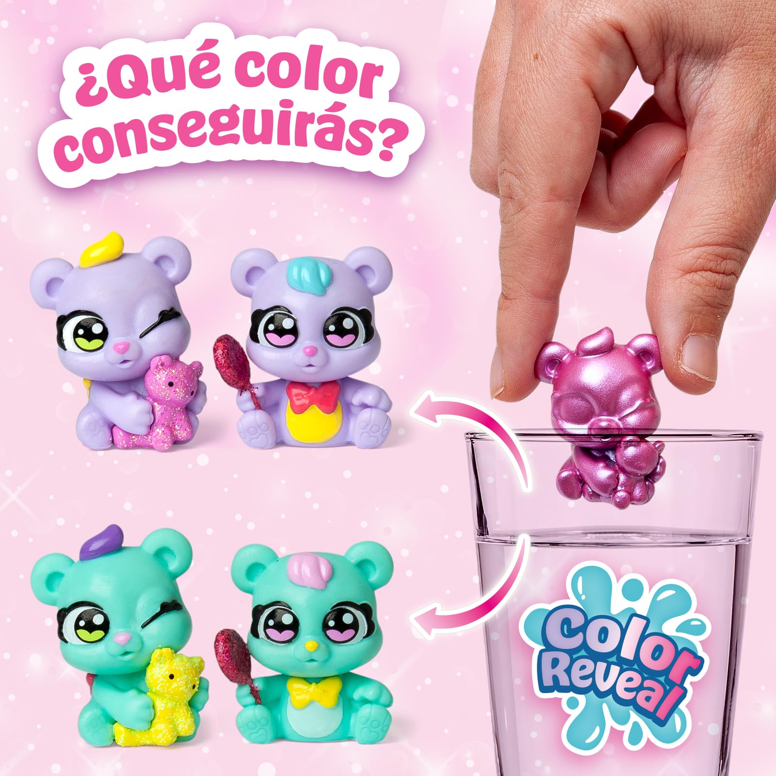 Cherry Pets – Smoothie Fun Park Bear Twins. Casita con Parque de Atracciones en Forma de Smoothie: Incluye 1 Smoothie, 2 Figuras exclusivas “Color Reveal” y 3 Accesorios - 5