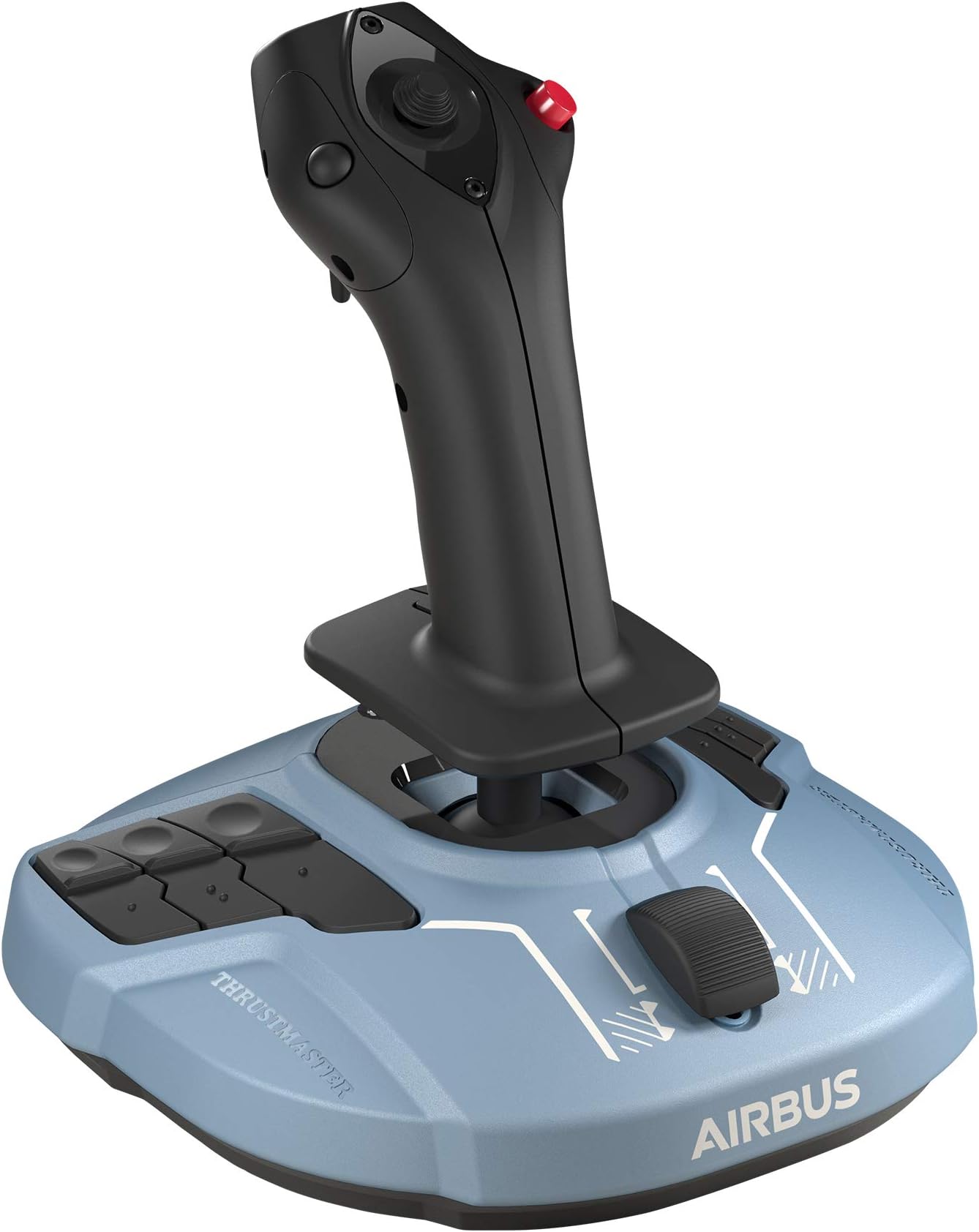 Thrustmaster TCA Sidestick Airbus Edition - Ergonomic Flight Stick with 12 Remappable Buttons and Thrust Reverser for PC
