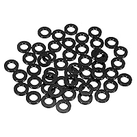Vista 23 de uxcell 30 arandelas planas de aluminio, juntas de sello redondo M5 x 0.472 x 0.079 in, espaciadores planos para tornillos, tornillos, accesorios