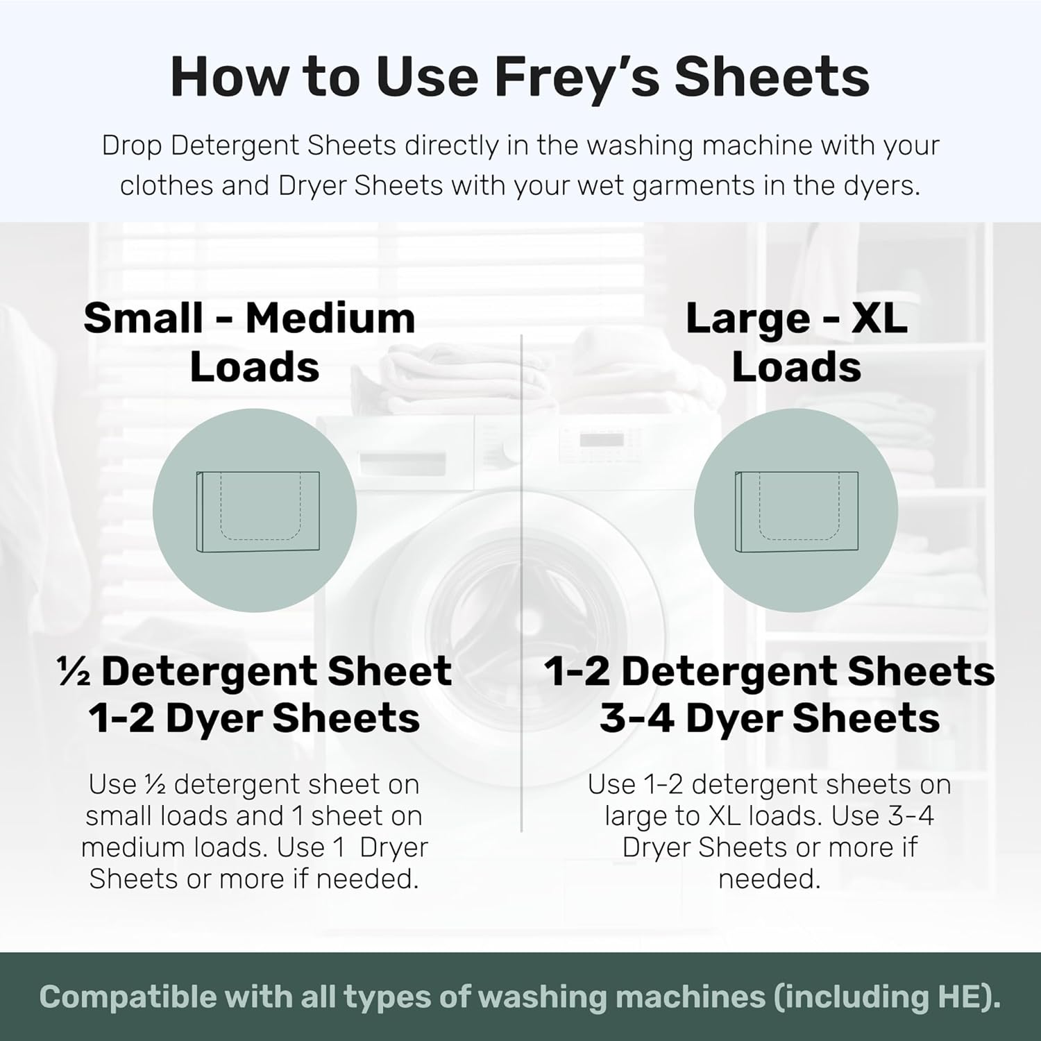 FREY Laundry Detergent Sheets – Cedar Grove Scent | Plant-Derived | 60 Sheets (Pack of 2)